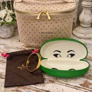 💖♠️ Kate Spade Trio Bundle – Lunch Bag + Bangle + Sunglass Case ♠️